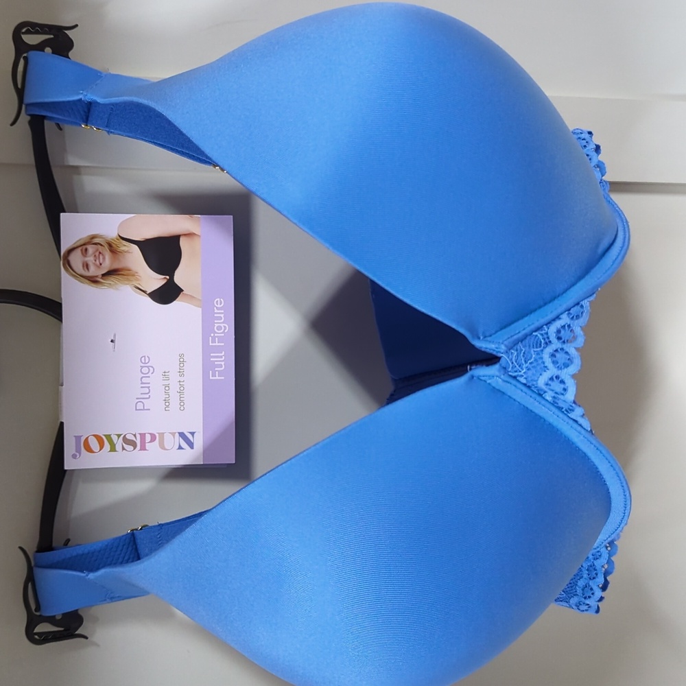 JOYSPUN Blue Plunge Full Figure Bra